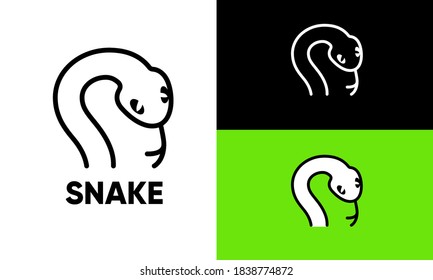 snake vector icon outline style eps