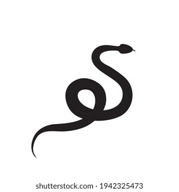 Snake vector icon. Viper symbol, serpent sign, anaconda simple silhouette isolated on white background
