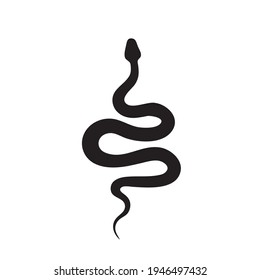 Snake vector icon. Viper symbol, serpent sign, anaconda simple silhouette isolated on white background