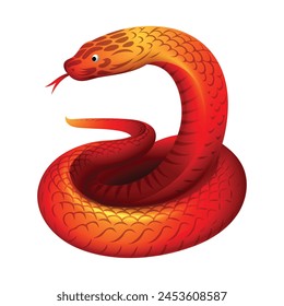 Snake Vector Illustration, chinese horoscope zodiac sign, year of the snake 2025