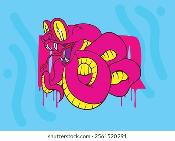 snake vector illustration for chinese new year zodiac symbol, logo, sign