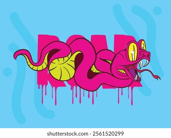 snake vector illustration for chinese new year zodiac symbol, logo, sign