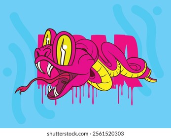 snake vector illustration for chinese new year zodiac symbol, logo, sign