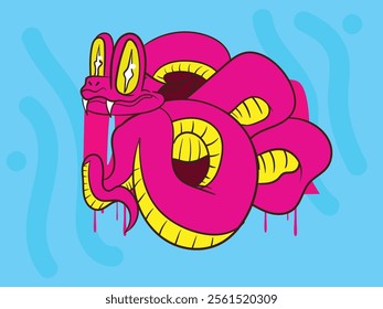 snake vector illustration for chinese new year zodiac symbol, logo, sign