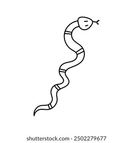Serpiente. Ilustración vectorial en estilo doodle