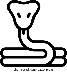 snake Vector illustration on a transparent background. Premium quality symmbols. Thin line vector icons for concept and graphic design.