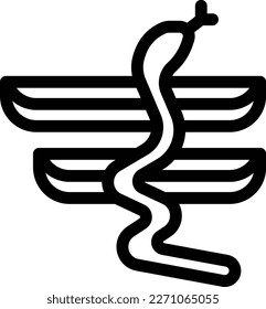 snake Vector illustration on a transparent background. Premium quality symmbols. Thin line vector icons for concept and graphic design. 
