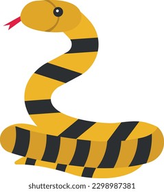 ilustración de snake Vector en un fondo transparente. Símbolos de calidad premium.  Iconos para concepto y diseño gráfico.
