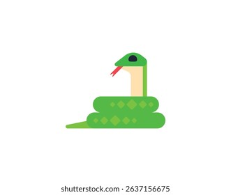 Snake vector isolated icon. Snake emoji illustration.