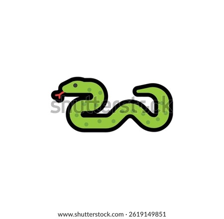 Snake vector isolated icon. Snake emoji illustration.
