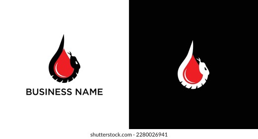 Snake vector logo design template.