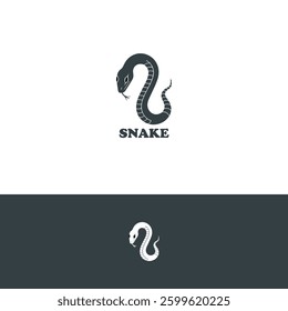Snake vector Logo design template