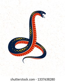 Snake Vector Logo Emblem Tattoo Deadly Stock Vector (Royalty Free ...