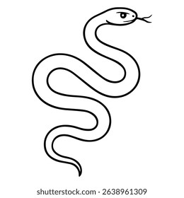 snake vector realistic line icon on white background
Vector line icon animal, wildlife