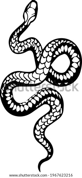 Snake Vector Tattoo Sketch Drawing Stock Vector (Royalty Free ...