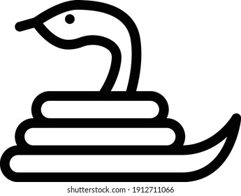 snake vector thinr line icon