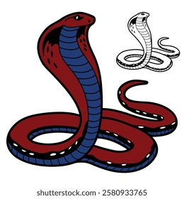 Snake vectors illustration art design . snake white background 