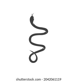 snake viper silhouette. vector illustration of snake viper