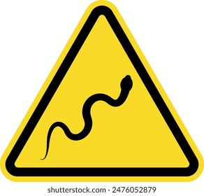 Snake warning sign. Beware of snakes. Caution signs and Symbols.