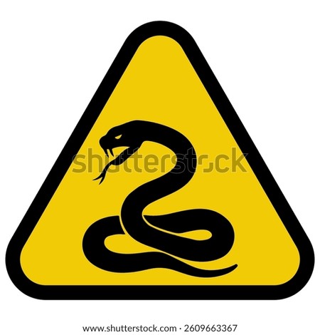 Snake Warning Sign, Caution Danger, Reptile Hazard
