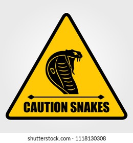 Snake warning sign. Vector illustration.