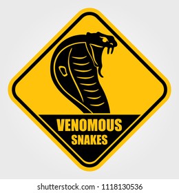 Snake warning sign. Vector illustration.