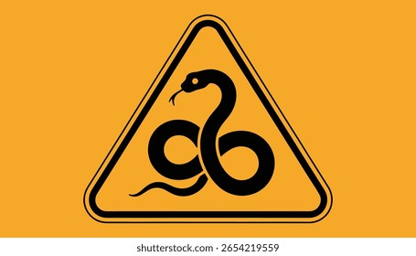 Ilustração do vetor de sinais de aviso de cobra
