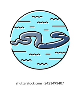 snake water animal color icon vector. snake water animal sign. isolated symbol illustration