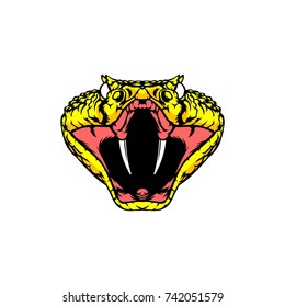 SNAKE Wild Animal Head Mascot Logo Vector Illustration