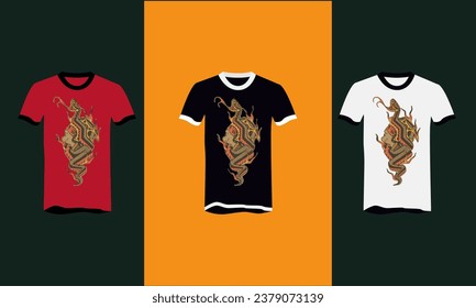 snake and women vector t shirt design