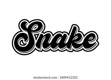 snake word typography and text effect