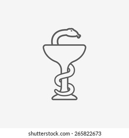 snake wrapped around the bowl