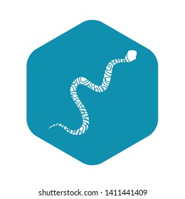 Snake wriggling icon. Simple illustration of snake wriggling vector icon for web