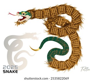 SNAKE YAKUZA Tattoo, Inspired by snakes, dragons, games, technology and Yakuza tattoos. Elegant snake wearing fur and tattoos