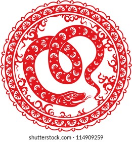 Snake Year 2013. Chinese Zodiac Symbol.