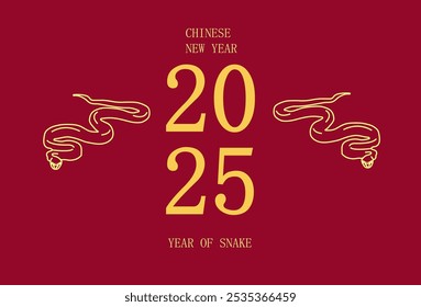 Schlange Jahr Chinesisch Neujahr Plakat Banner Vektorgrafik