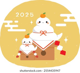 Snake Year Illustration New Year's Card Material 2025