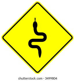 snake yellow sign