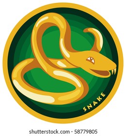 Snake Zodiac icon. Vector