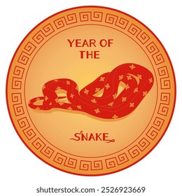 Snake zodiac vector design for chinese new year