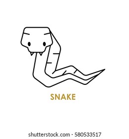 snake zodiac. vector illustration