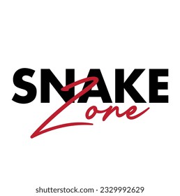 Snake Zone Modern Cursive Calligraphy Text Inscription