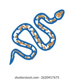 cobra no zoológico ícone doodle esboço vetor. cobra no sinal do zoológico. ilustração de símbolo isolado