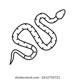 snake in zoo line icon vector. snake in zoo sign. isolated contour symbol black illustration