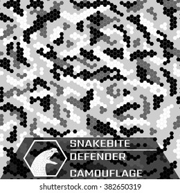 Snakebite. Defender.
Texture of urban camouflage. Seamless Pattern.