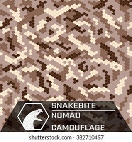 Snakebite. Nomad.
Texture Of Desert Town. Seamless camouflage pattern.