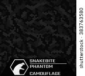Snakebite. Phantom. Texture of black camouflage. Seamless Pattern.