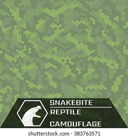 Snakebite. Reptile.
Texture for green enviroment. Seamless Pattern.