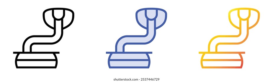 snakecharmer icon. Linear, Blue Fill and Gradient Style Design Isolated On White Background