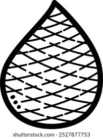 Snakefruit doodle icono de Vector e ilustración